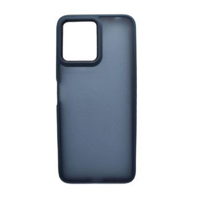 Чехол пластиковый прозрачный для Xiaomi Redmi 12 (синий)